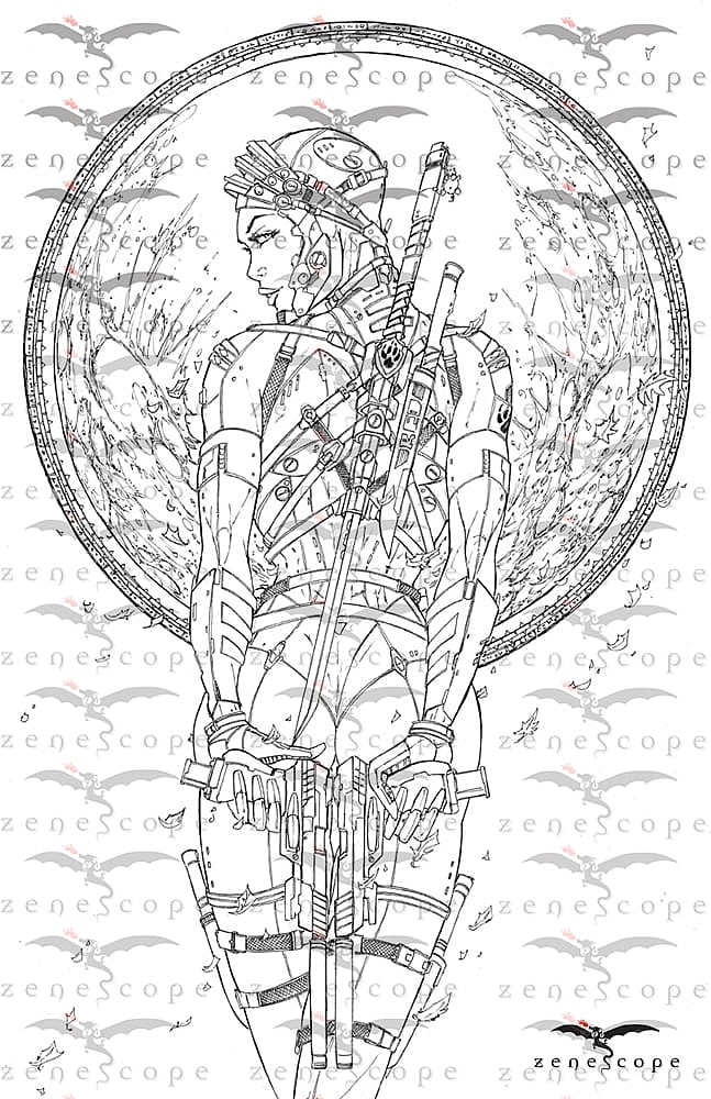 Zenescope Offers Exclusive Coloring Prints for 'Red Agent' and