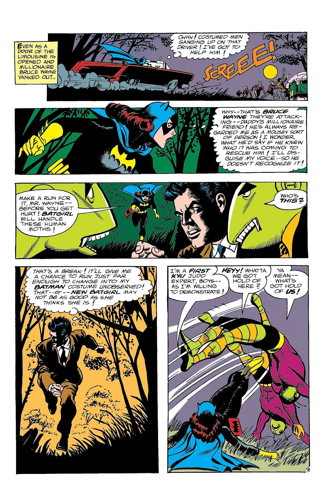 Batgirl saves Bruce Wayne