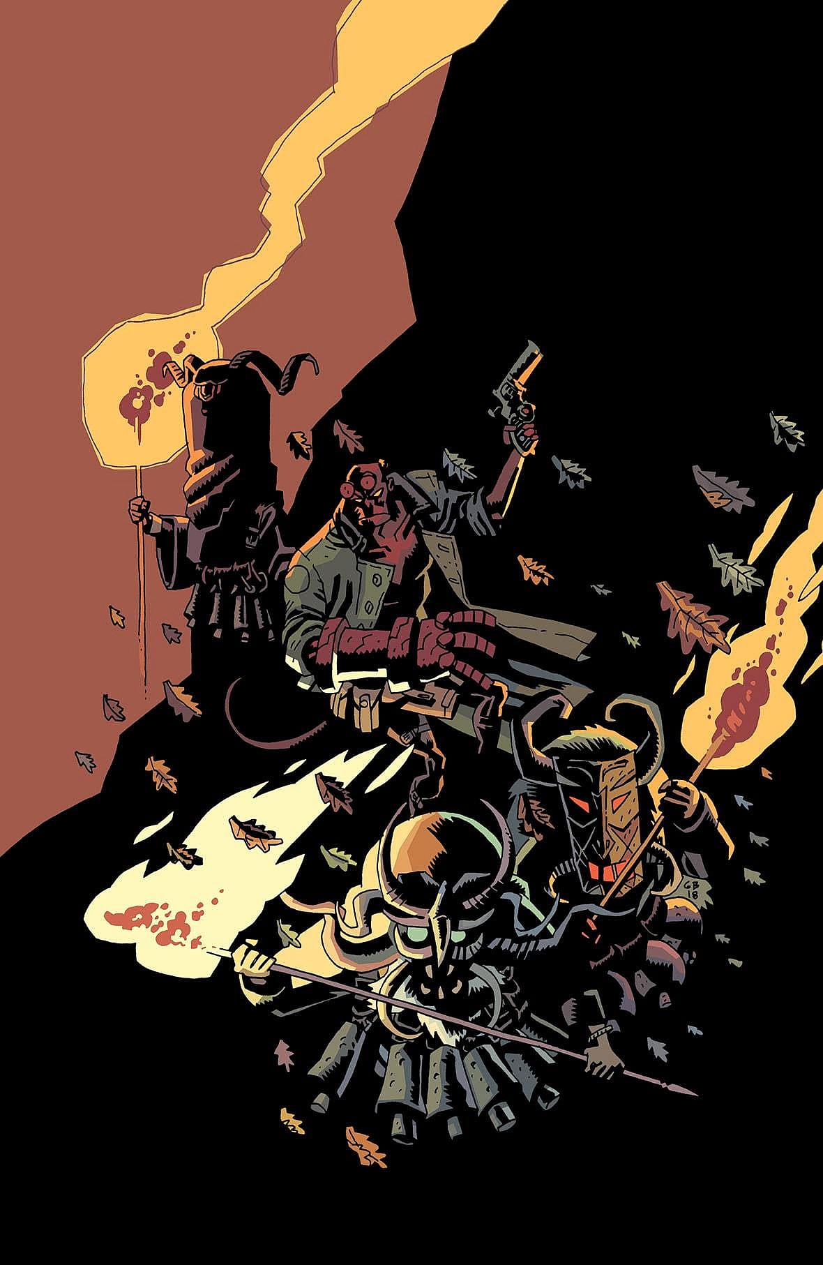 Hellboy Winter Special 2018 cover by Gabriel Bá