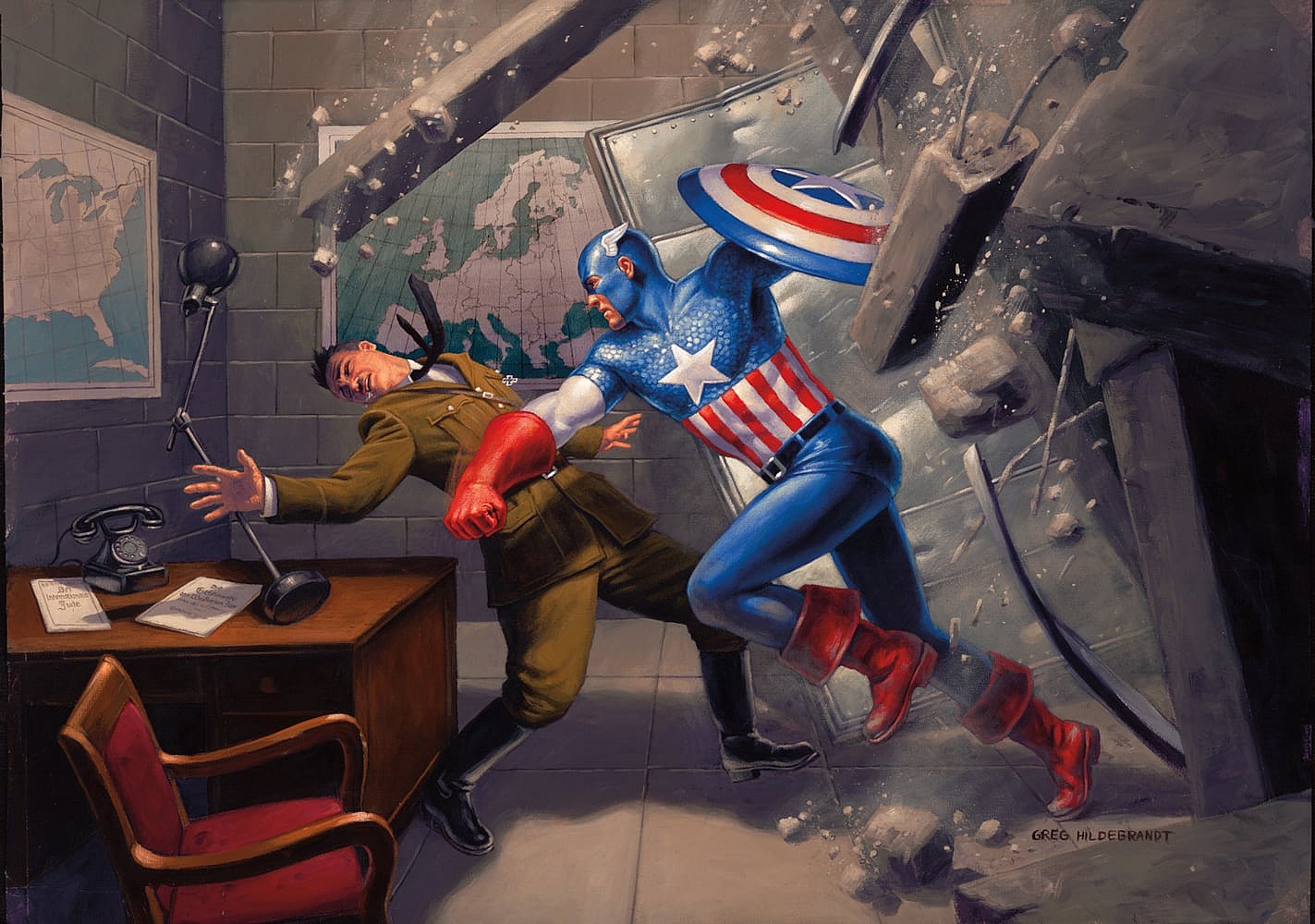 Captain America 75th Anniversary Variant by Greg Hildebrant