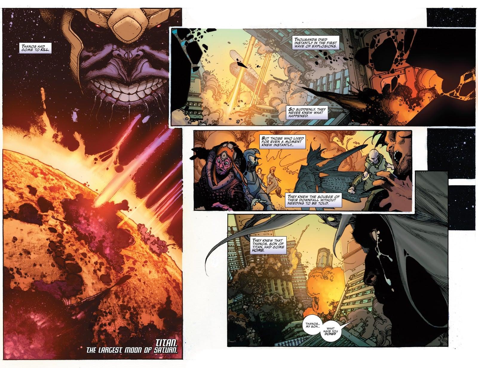 Thanos destroys Titan