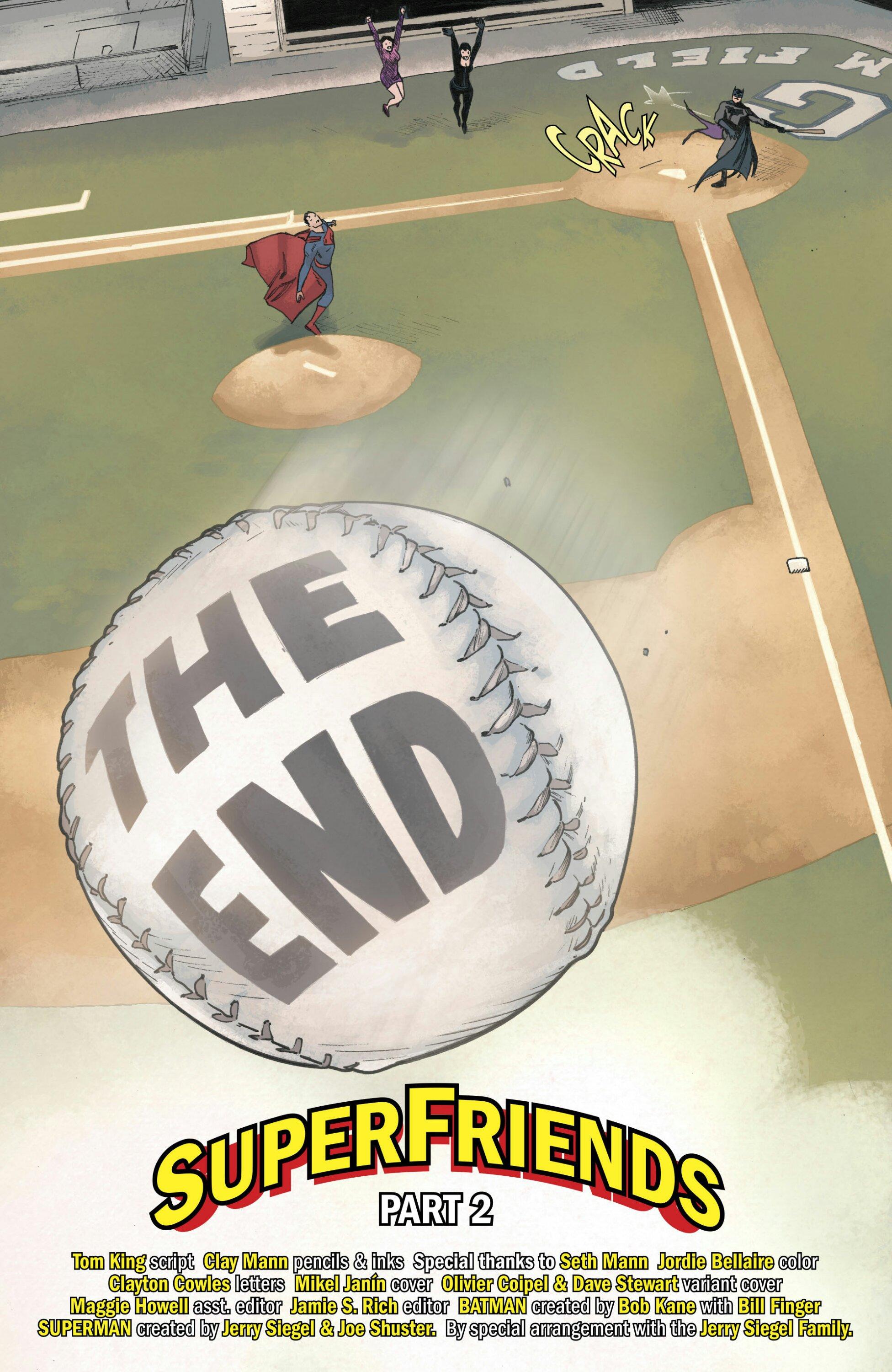 Batman hits Superman's Baseball Pitch