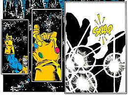 The Snap in "The Infinity Gauntlet" - Marvel Comics