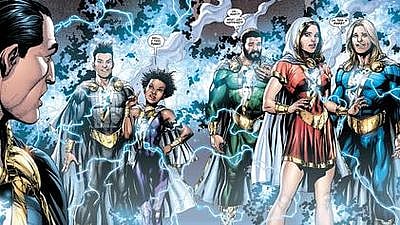 The Shazam Family in "Justice League" - Art by Gary Frank - DC Comics