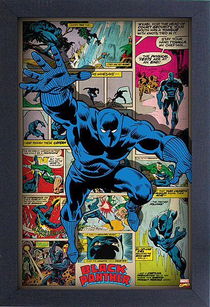 Pyramid_11x17 Black Panther - Retro_Gel-Coat Wall Art_Spring 2016