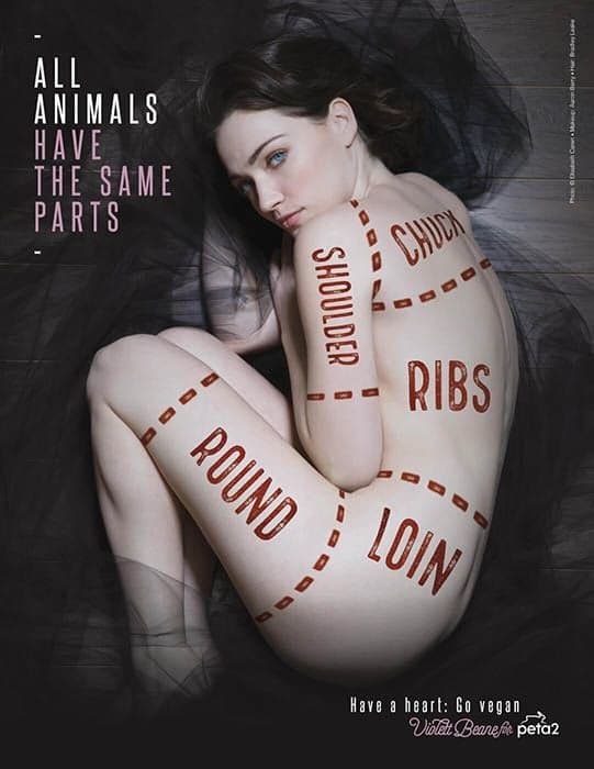 peta2 ad-Violette Beane