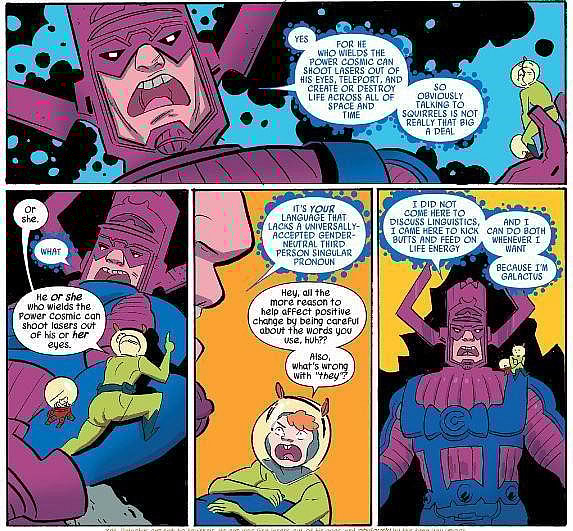 Squirrel Girl befriends Galactus