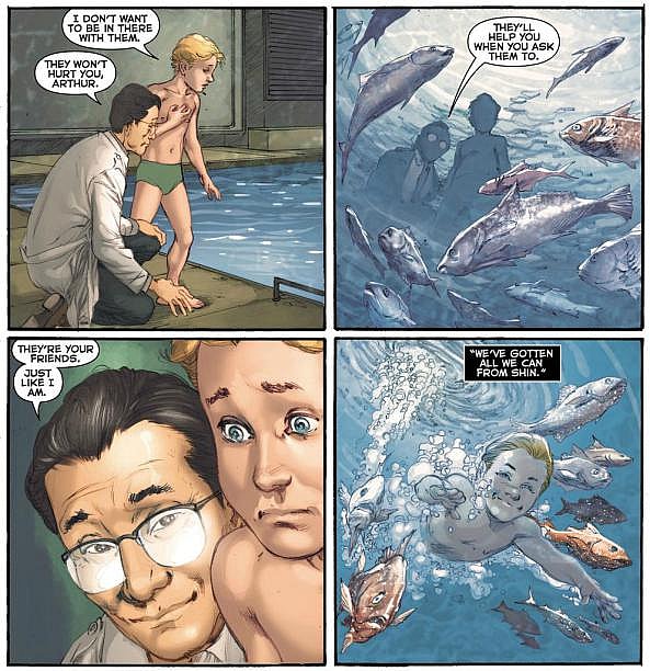 Dr. Shin and Arthur Curry in "Aquaman" - Art by Ivan Reis - DC Comics