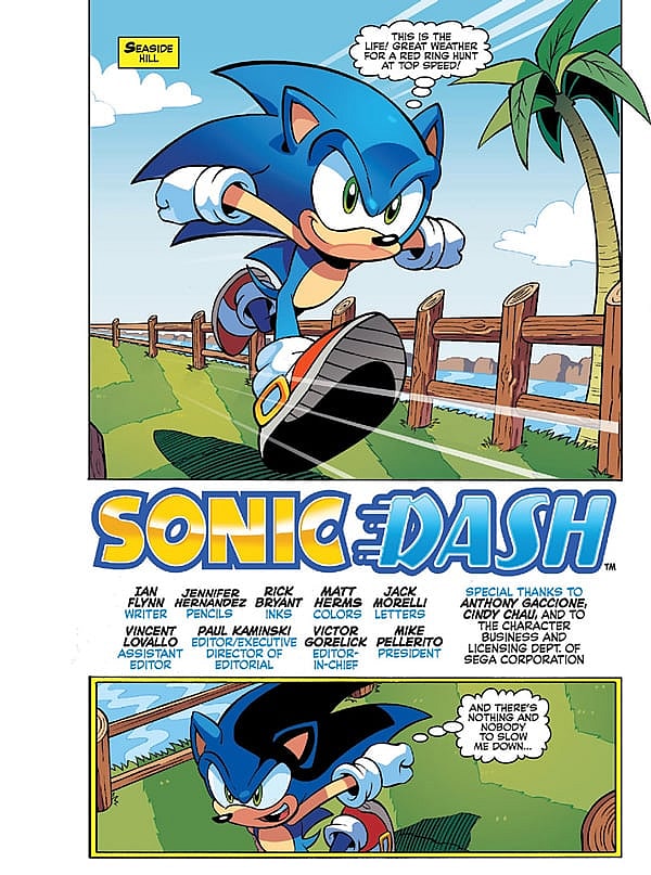 Sonic Comics Spectacular: Speed of Sound TP Preview Page