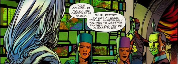 Black Panther #2 Shuri nominated to become Black Panther