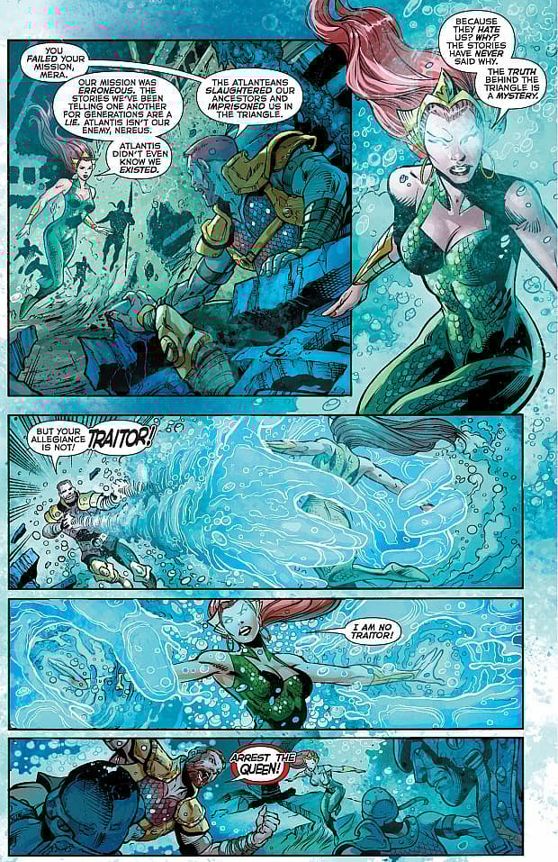 Nereus and Mera in "Aquaman" - Art by Paul Pelletier - DC Comics