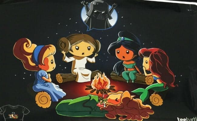 Disney Princesses with Darth Vader AwesomeCon 2015 Washington D.C. T-shirt design