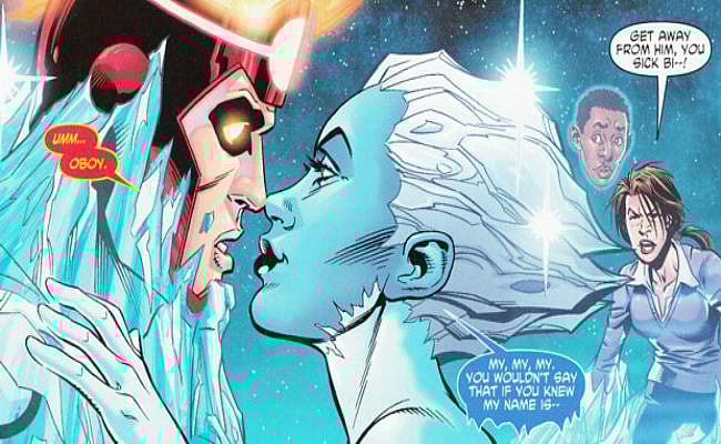 Caitlin Snow as Killer Frost against Firestorm