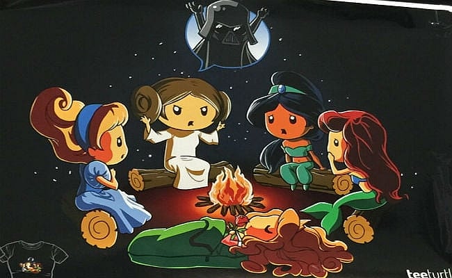 Disney Princesses with Darth Vader AwesomeCon 2015 Washington D.C. T-shirt design