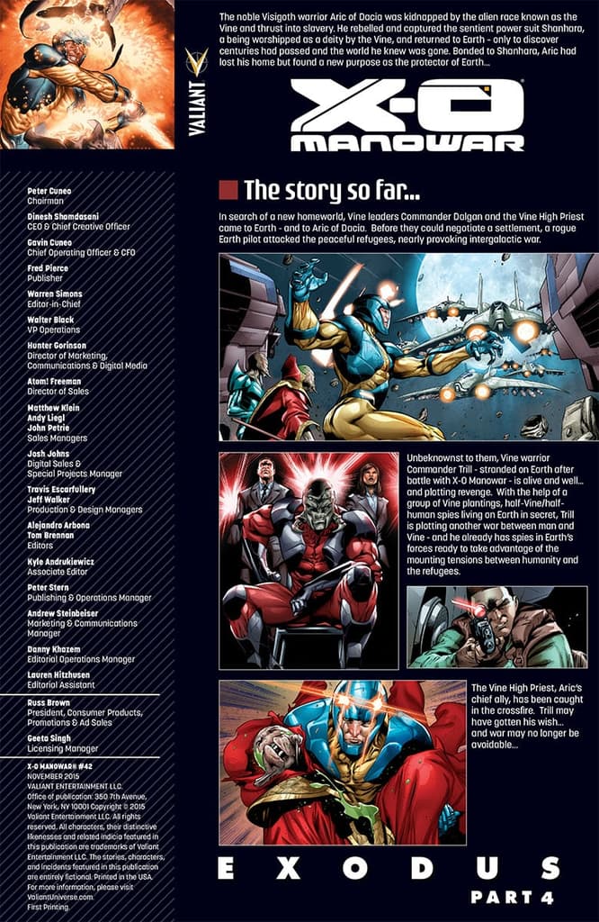 X-O Manowar #42 Preview Page