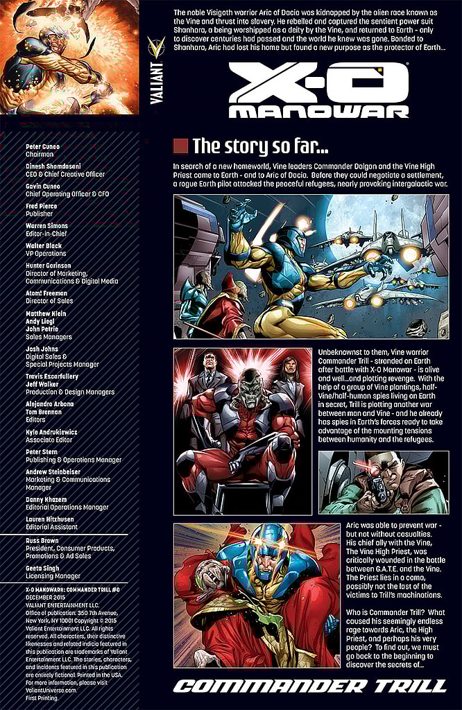 X-O Manowar: Commander Trill #0 Preview Page