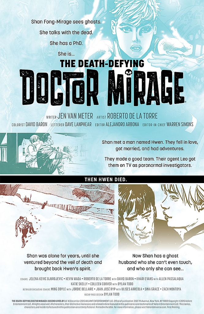 THE DEATH-DEFYING DOCTOR MIRAGE: SECOND LIVES #1 (of 4) Preview Page