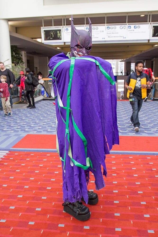 Joker dressed as Batman