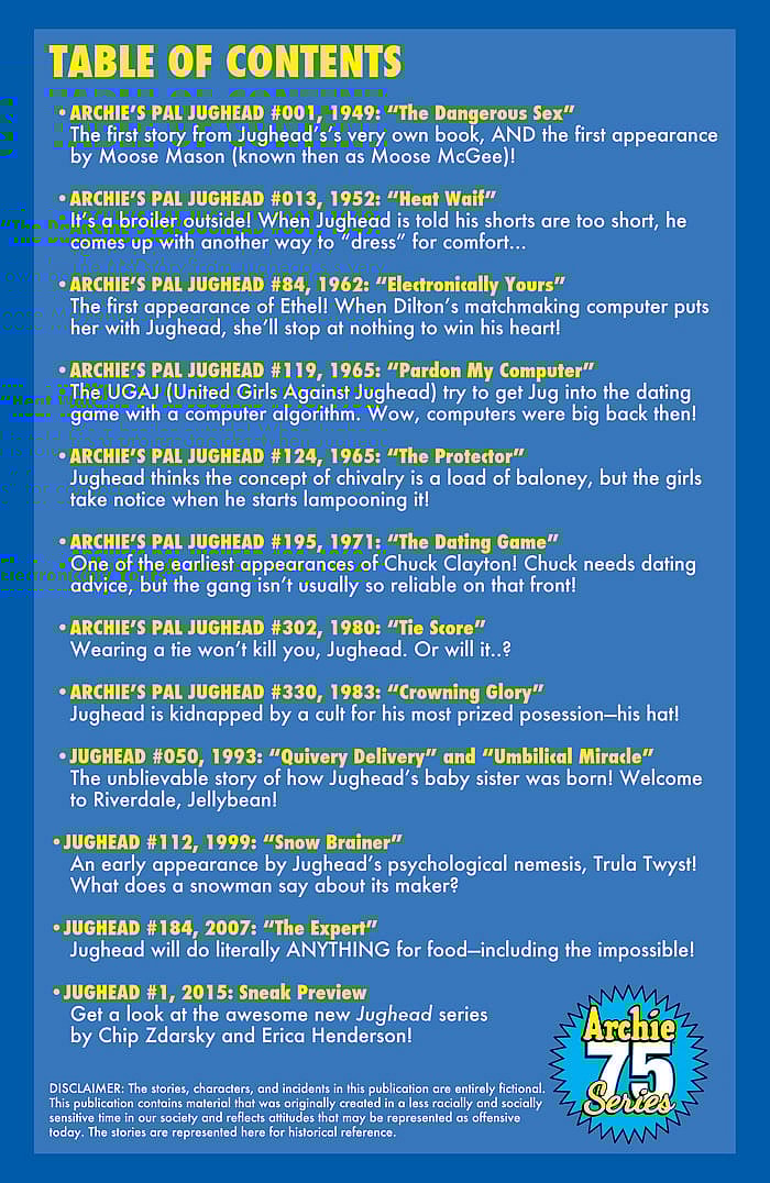 ARCHIE 75 SERIES: JUGHEAD (DIGITAL EXCLUSIVE) Preview Page