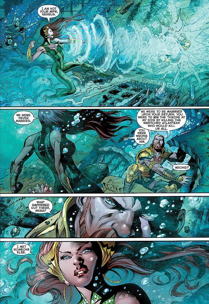 Nereus and Mera in "Aquaman" - Art by Paul Pelletier - DC Comics