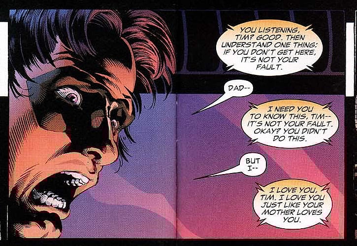 Jack Drake consoles Tim Drake