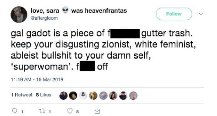 Gal Gadot Tweet response