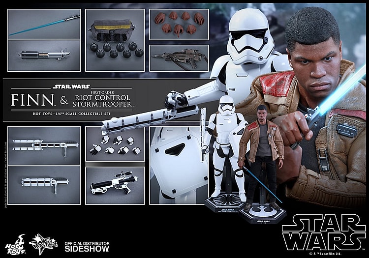 Hot Toys Finn and First Order Riot Control Stormtrooper