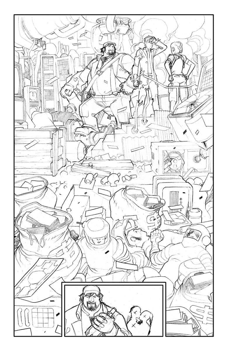 A&A: The Adventures of Archer & Armstrong #2 Sketch Page