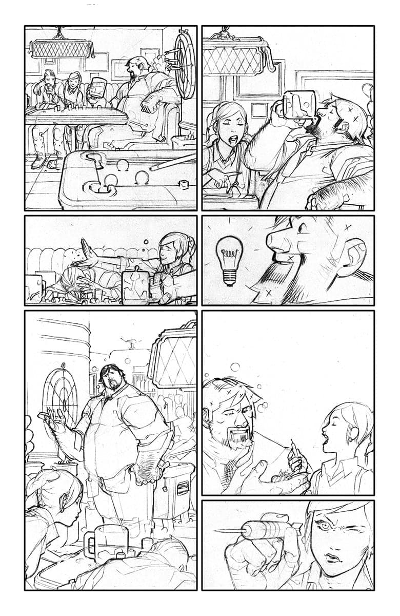 A&A: The Adventures of Archer & Armstrong #2 Sketch Page