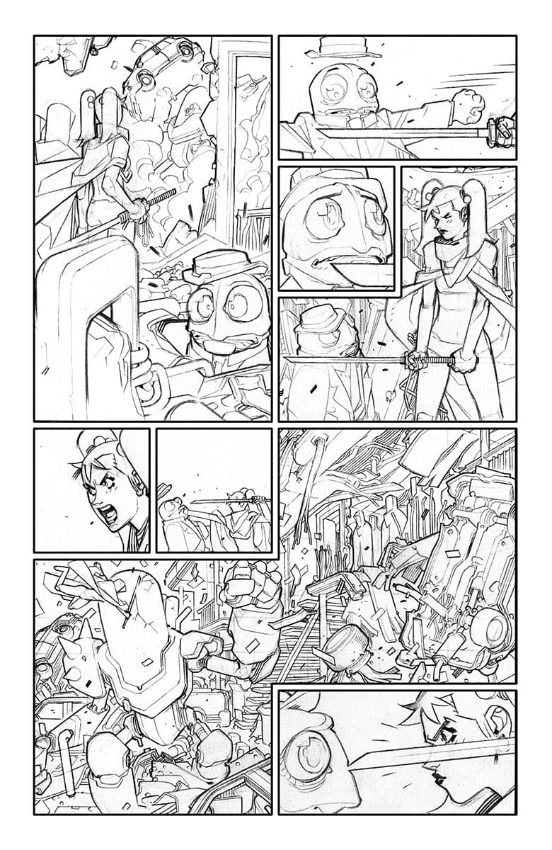 A&A: The Adventures of Archer & Armstrong #2 Sketch Page