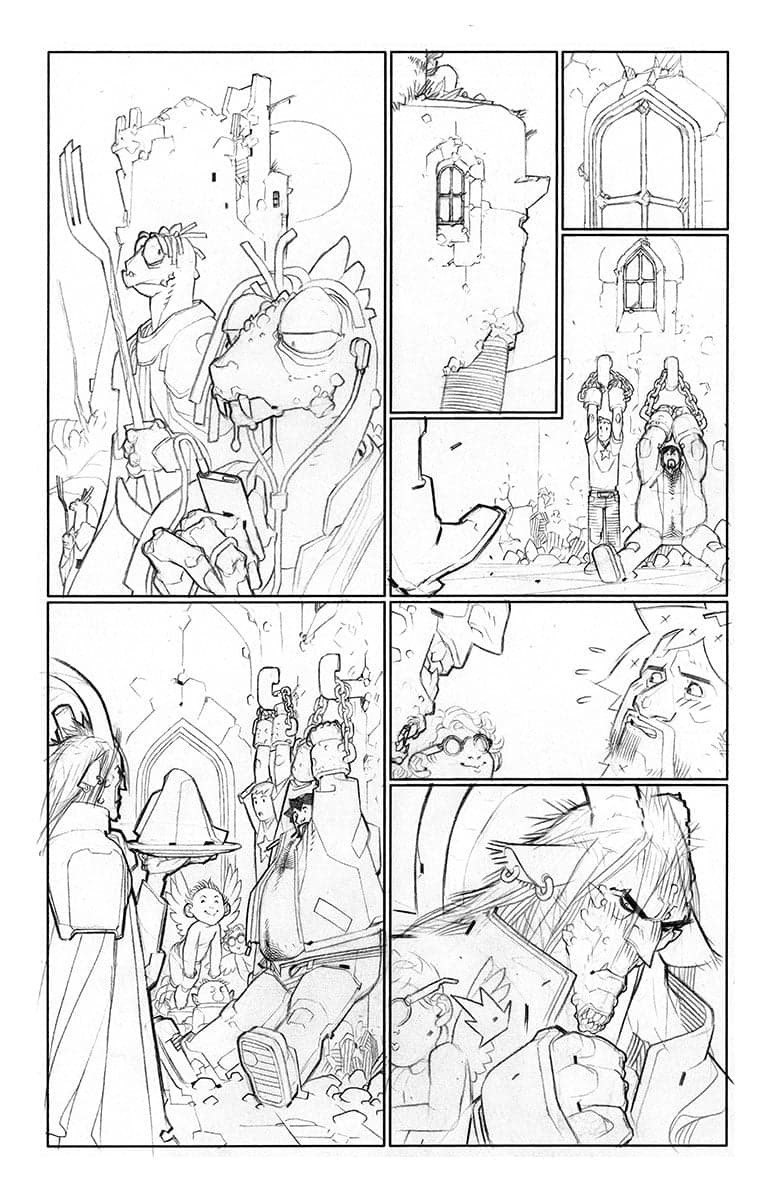 A&A: The Adventures of Archer & Armstrong #2 Sketch Page
