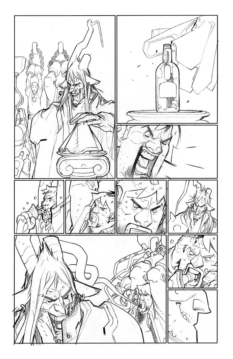 A&A: The Adventures of Archer & Armstrong #2 Sketch Page