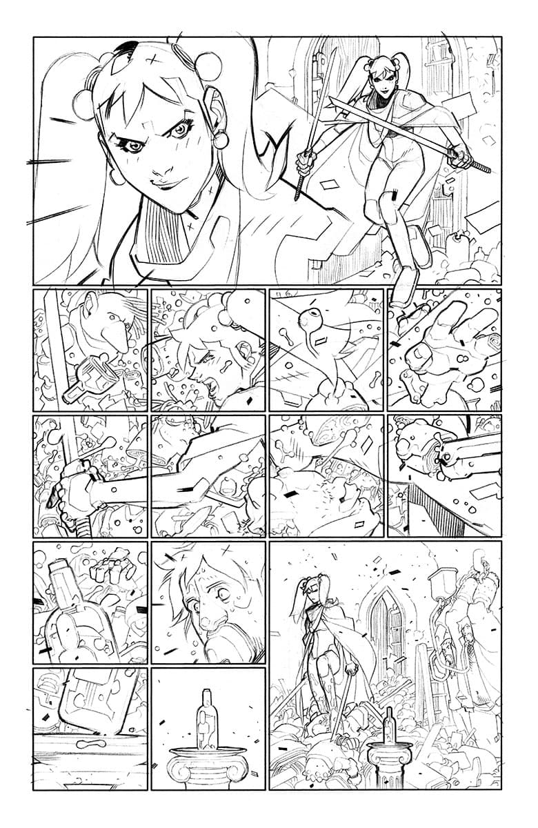 A&A: The Adventures of Archer & Armstrong #2 Sketch Page