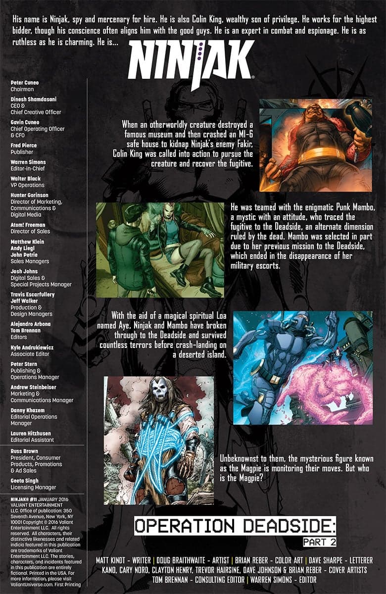 Ninjak #11 Preview Page