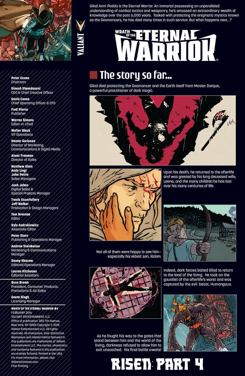 Wrath of the Eternal Warrior #4 Preview Page