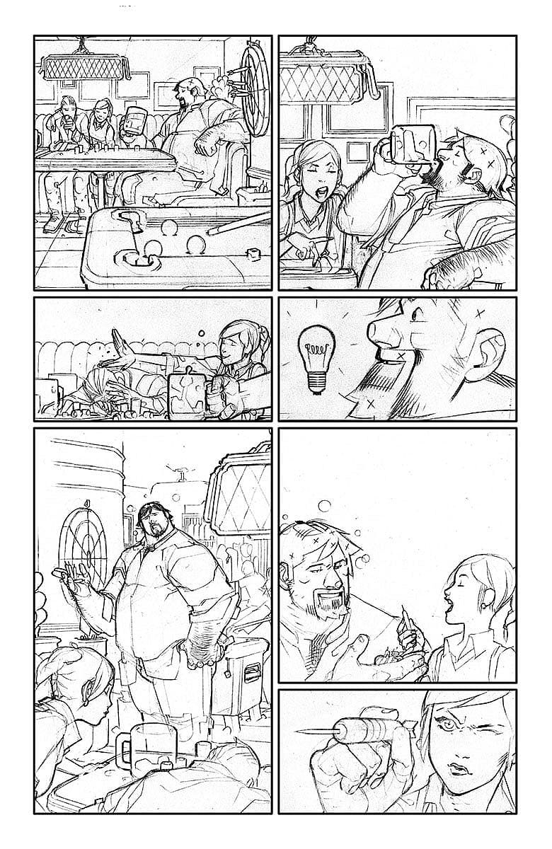 A&A: The Adventures of Archer & Armstrong #2 Sketch Page