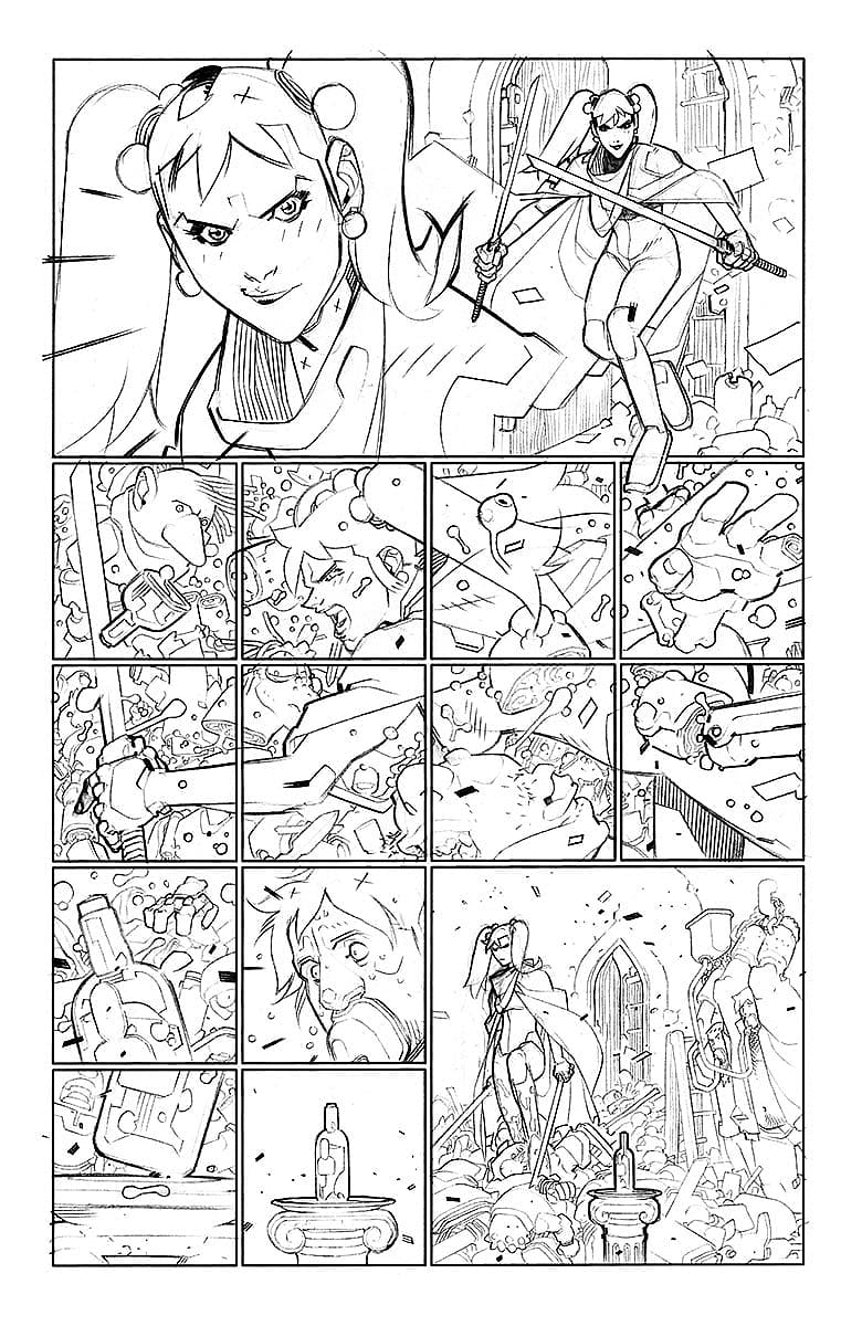 A&A: The Adventures of Archer & Armstrong #2 Sketch Page
