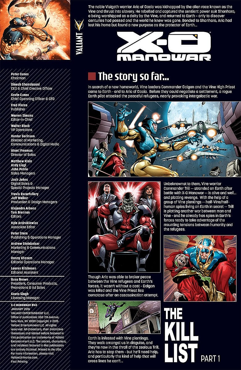 X-O Manowar #43 Preview Page