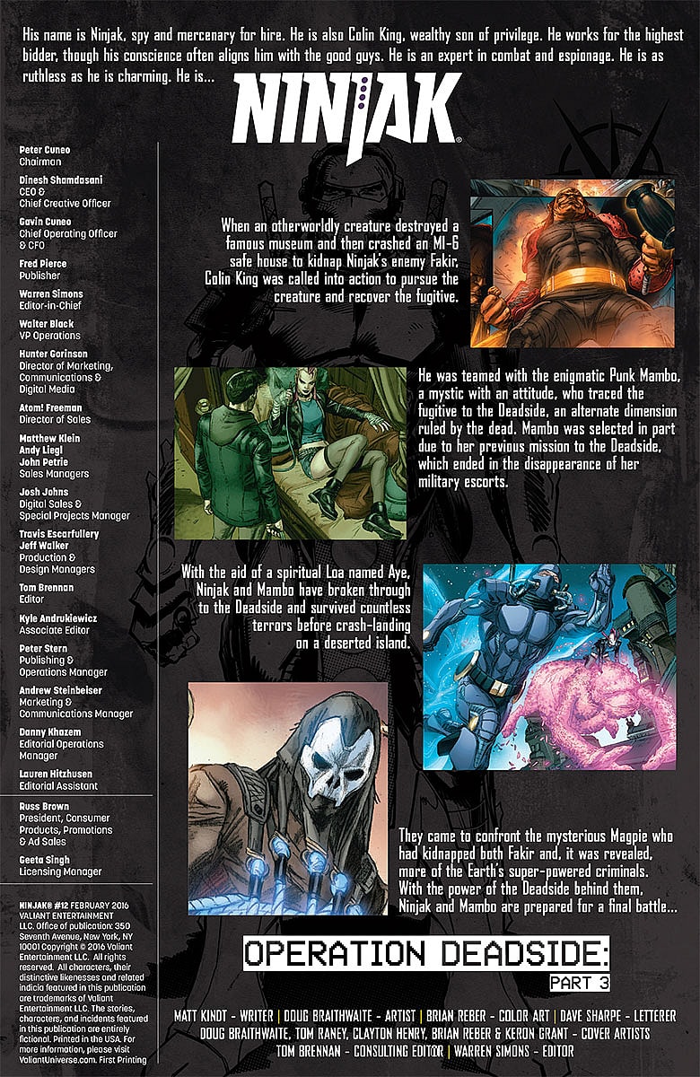 Ninjak #12 Preview Page