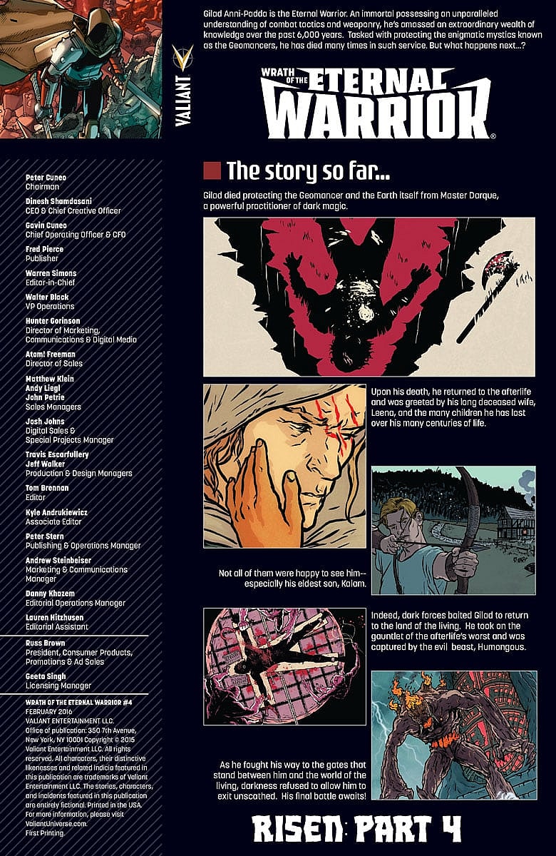 Wrath of the Eternal Warrior #4 Preview Page