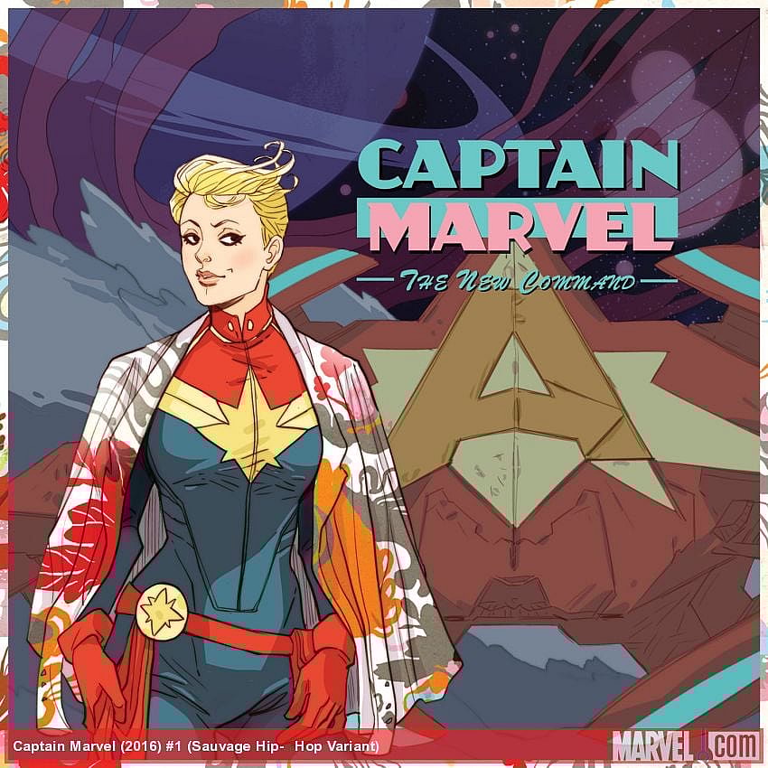 Captain Marvel #1 Hip-Hop Variant Cover by Marguerite Sauvage