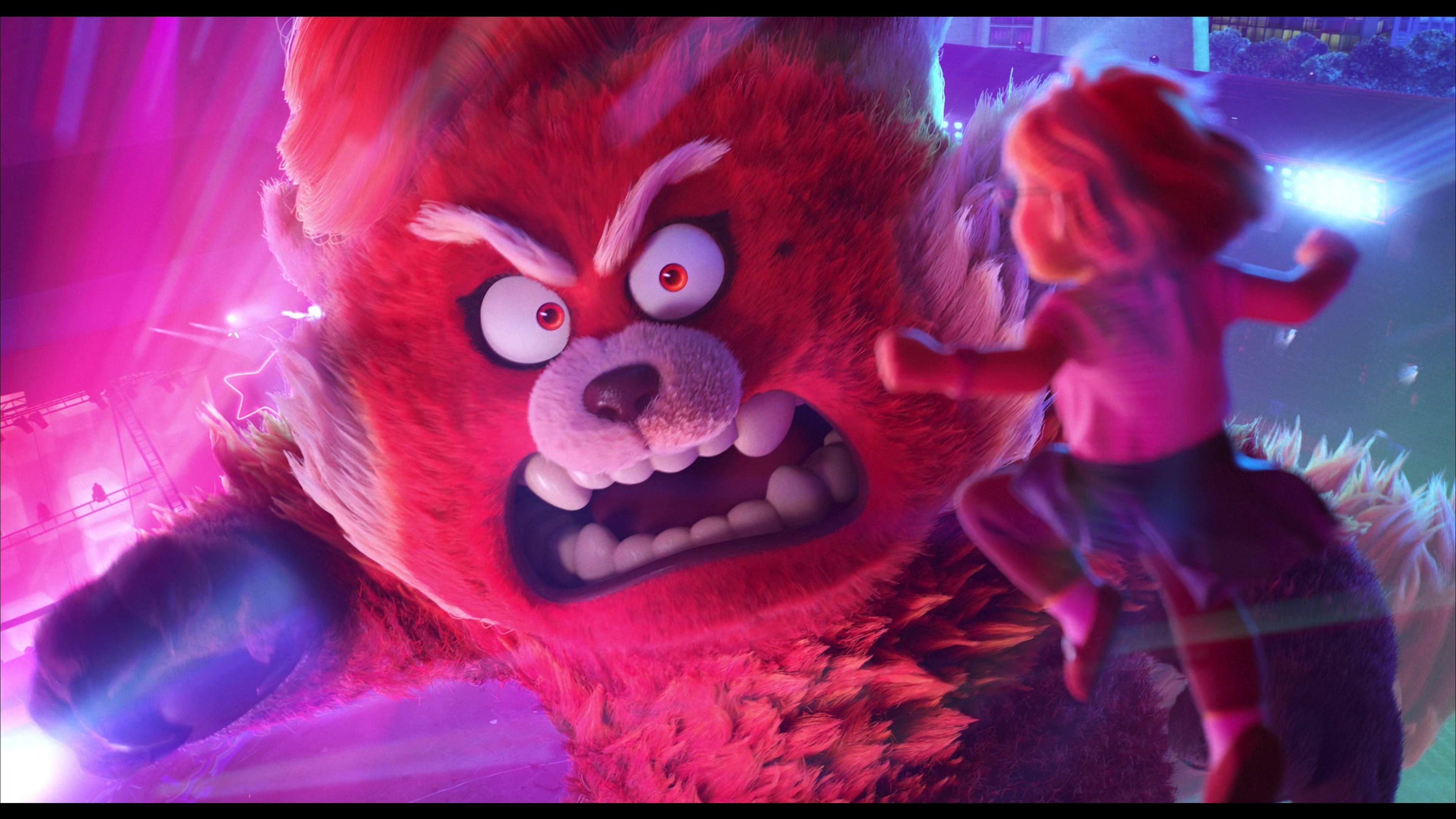 Mei Lee (Rosalie Chiang) faces off with a kaiju-sized Ming (Sandra Oh) in Turning Red (2022), Disney