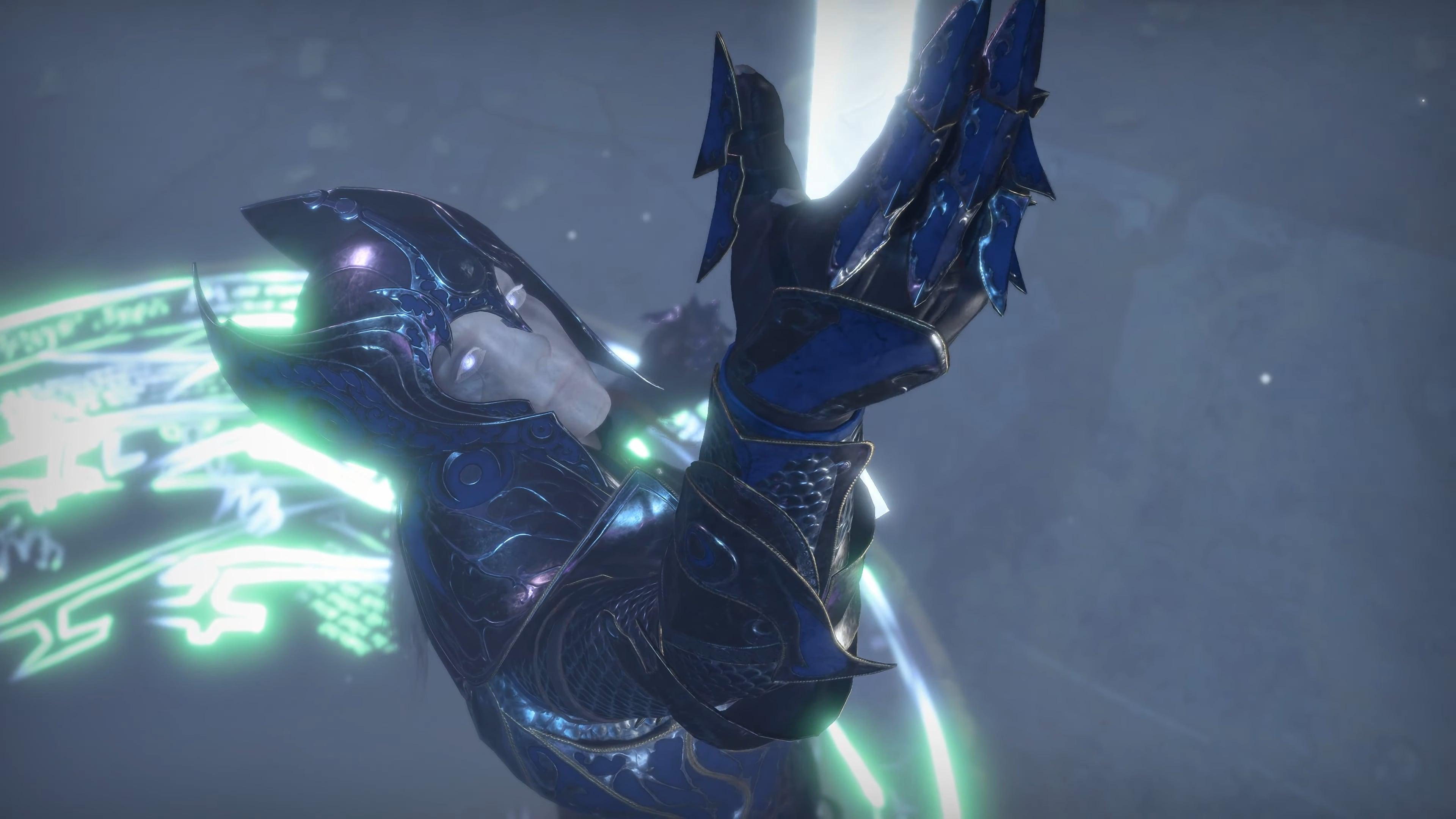 A newly awakened Dame Aylin (Helen Keeley) reaches for her blade in Baldur's Gate 3 (2023), Larian Studios