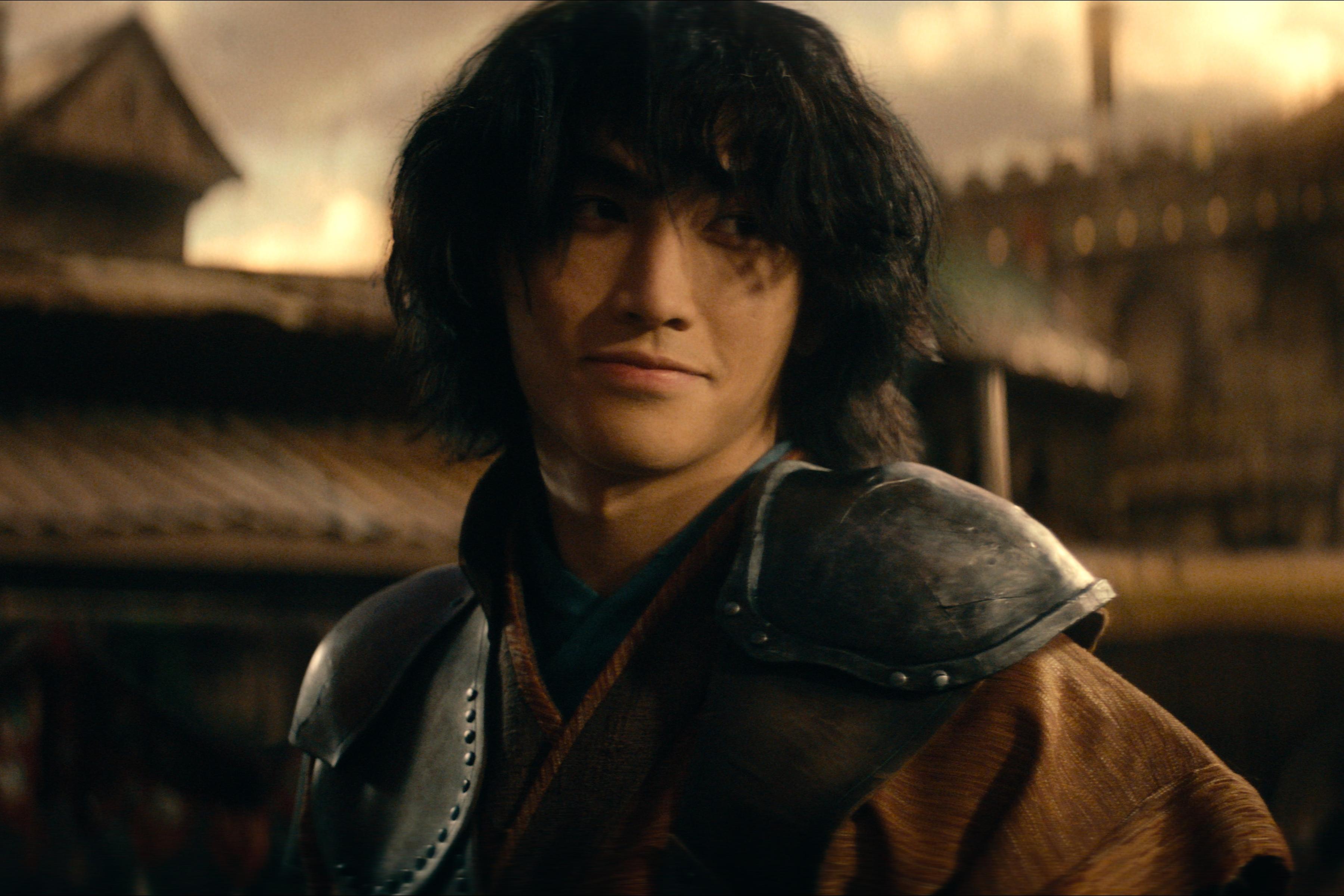 Jet (Sebastian Amoruso) prepares to do a little terrorism in Season 1 of Avatar: The Last Airbender. Cr. Courtesy of Netflix © 2023