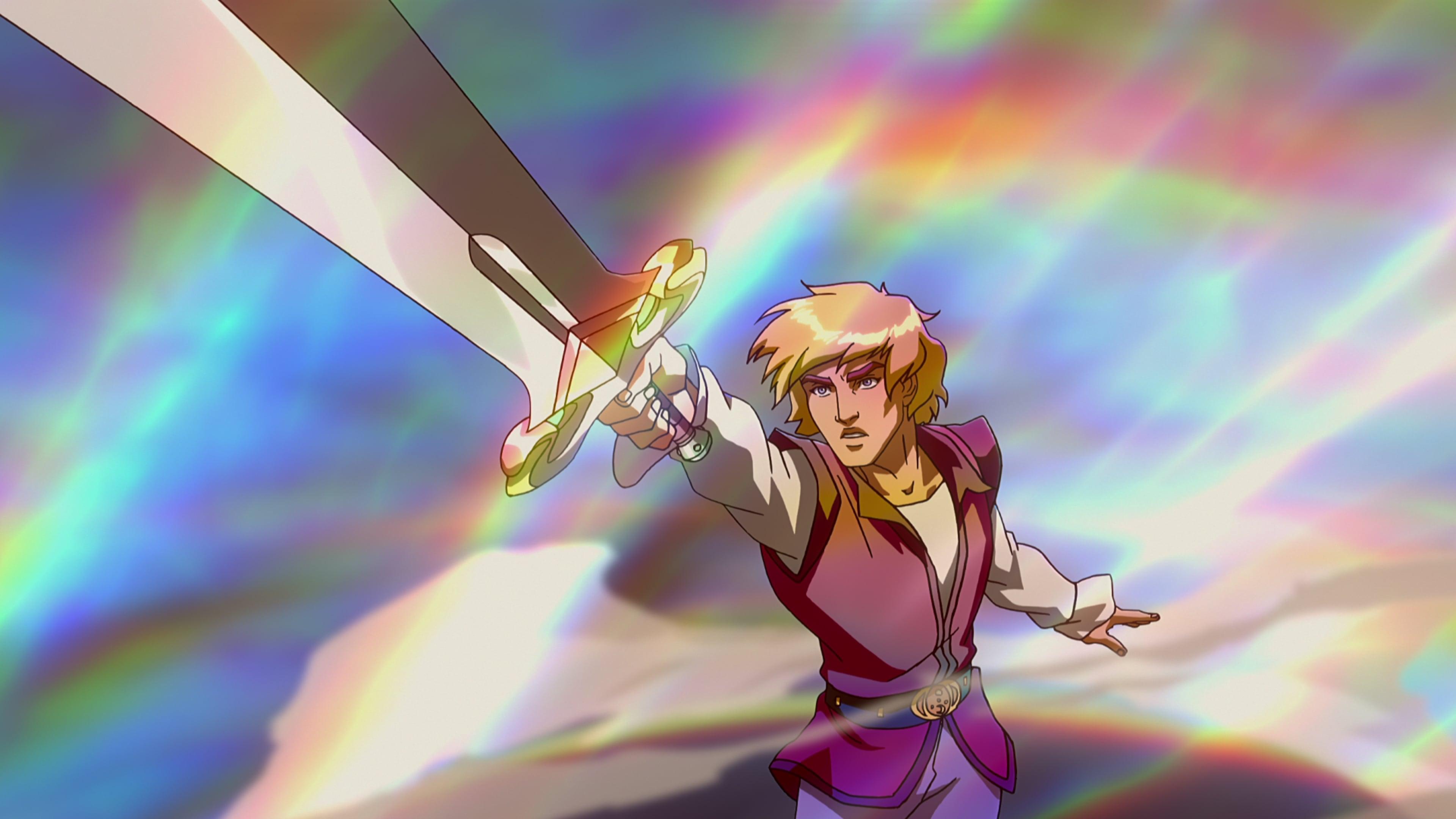 Prince Adam (Chris Wood) has the power in Masters of the Universe: Revolution. Cr. COURTESY OF NETFLIX © 2023