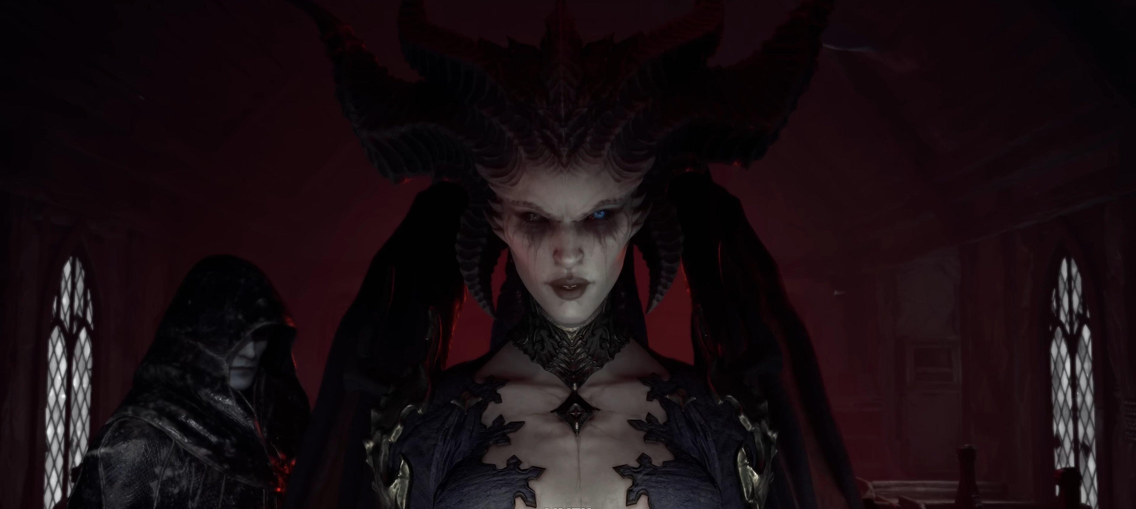 Lilith (Caroline Faber) emerges from the pits of Hell in Diablo IV (2023), Blizzard Entertainment