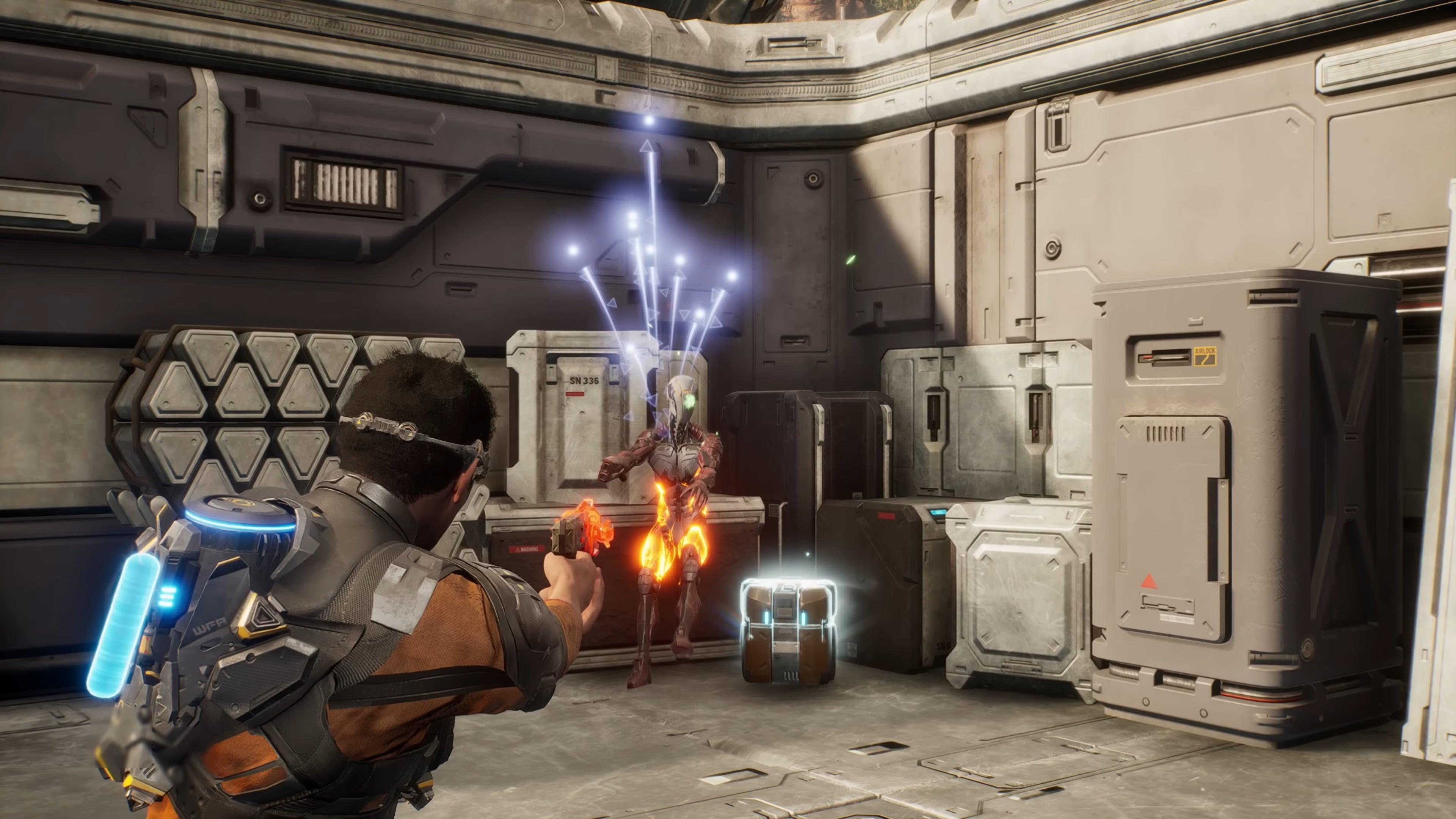 Cutter Slade (Luke Roberts) puts his sharp-shooting skills to the test in Outcast - A New Beginning (2024) THQ Nordic