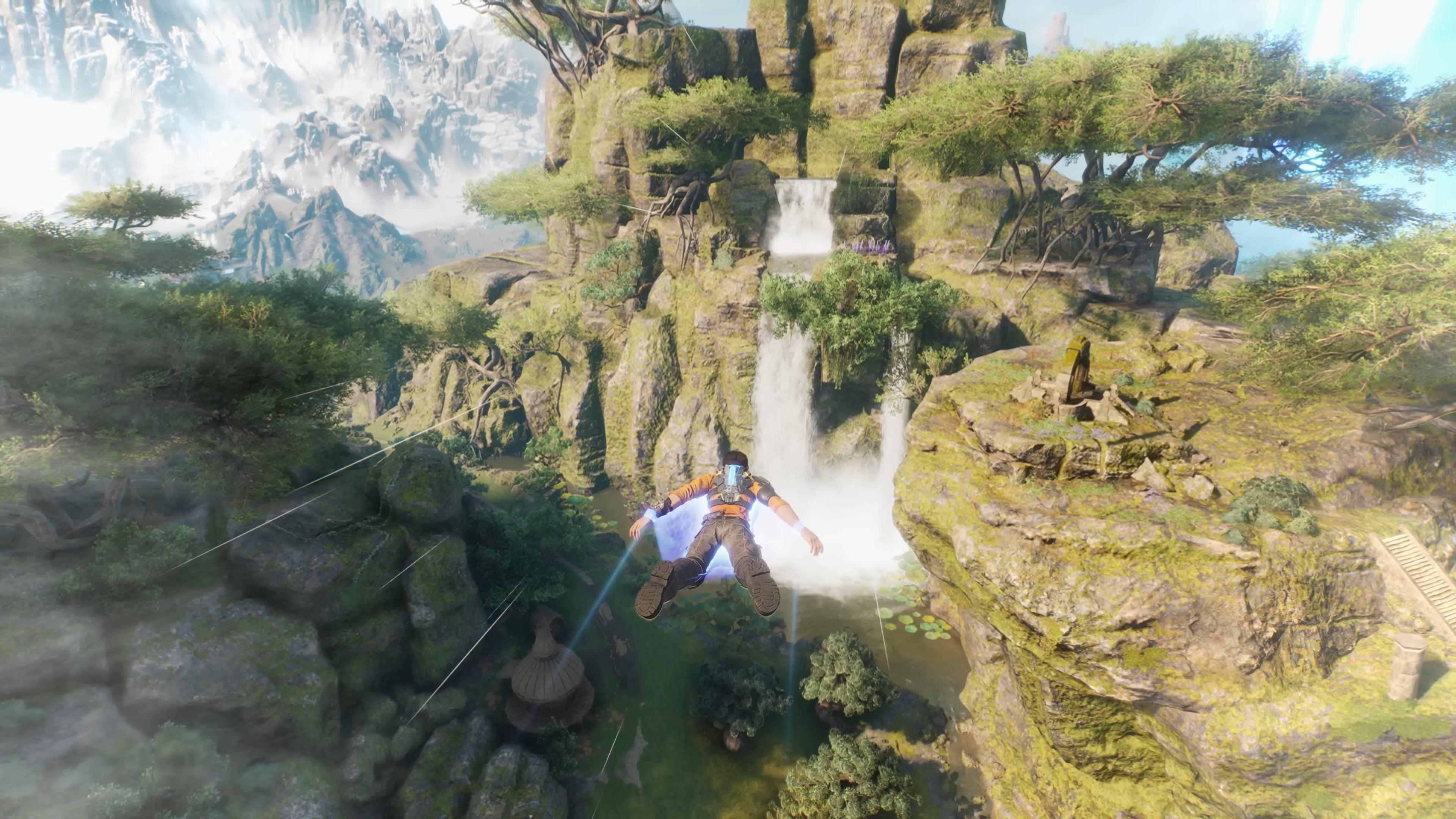 Cutter Slade (Luke Roberts) takes to the skies of Adelpha in Outcast - A New Beginning (2024) THQ Nordic