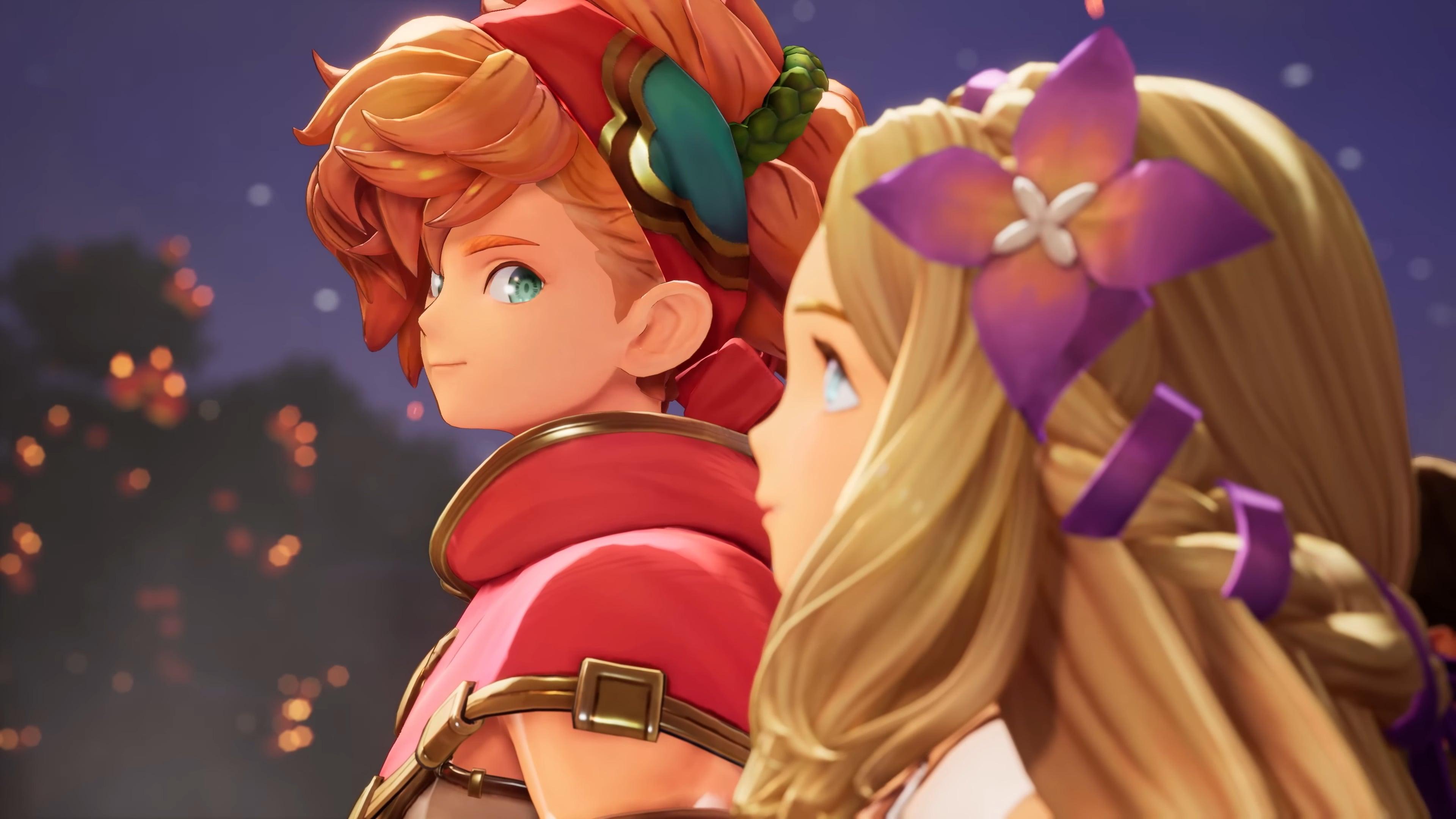 Val takes in the sights with Hinna in Visions of Mana (2024), Square Enix