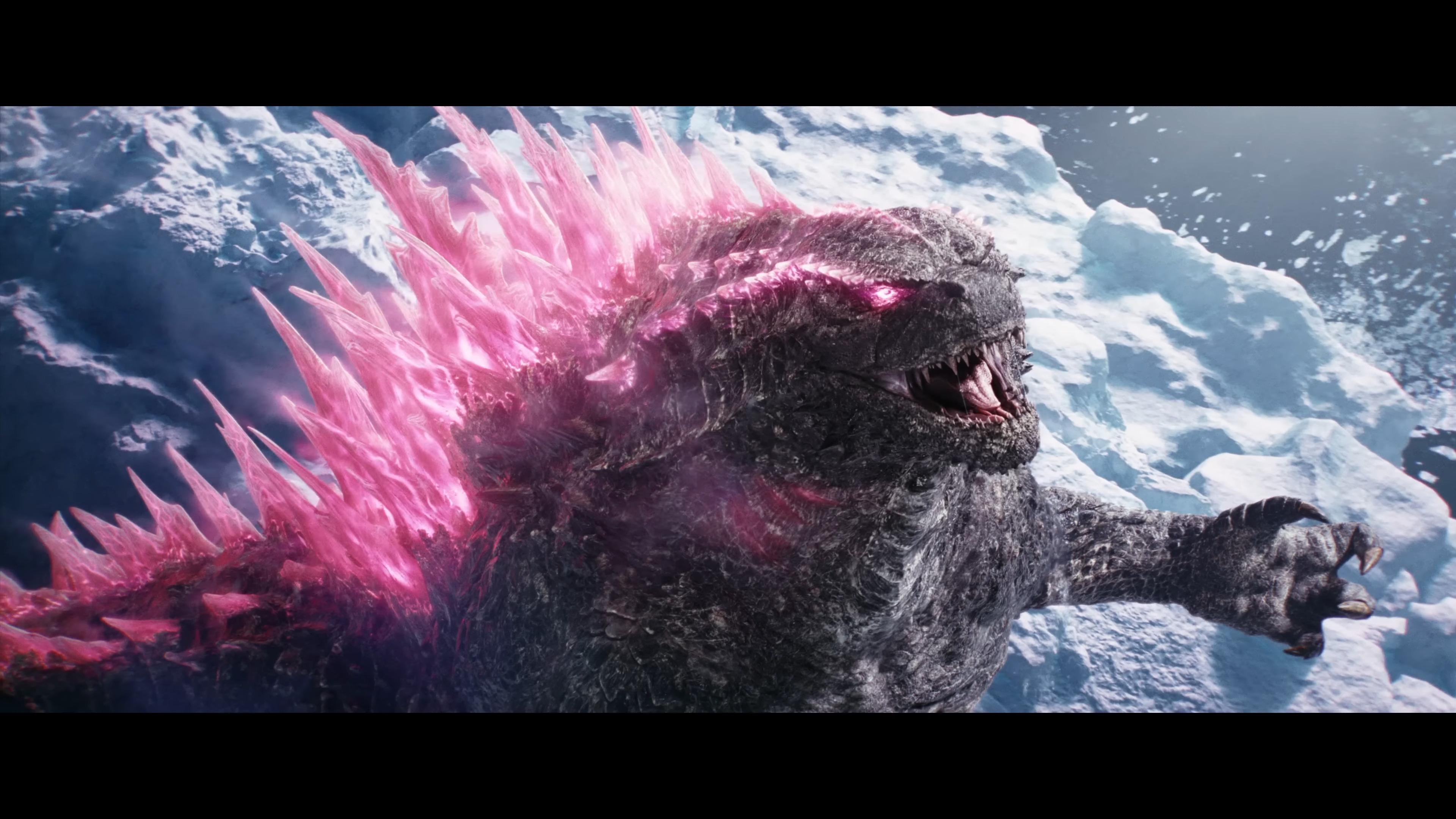Godzilla emerges from the ice with a new look in Godzilla x Kong: The New Empire (2024), Legendary Pictures